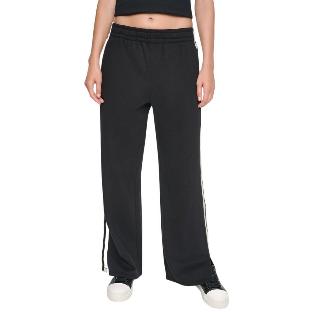 DKNY HIGH RISE STRAIGHT LEG TRACK PANT ΠΑΝΤΕΛΟΝΙ ΦΟΡΜΑ ΓΥΝΑΙΚΕΙΟ BLACK