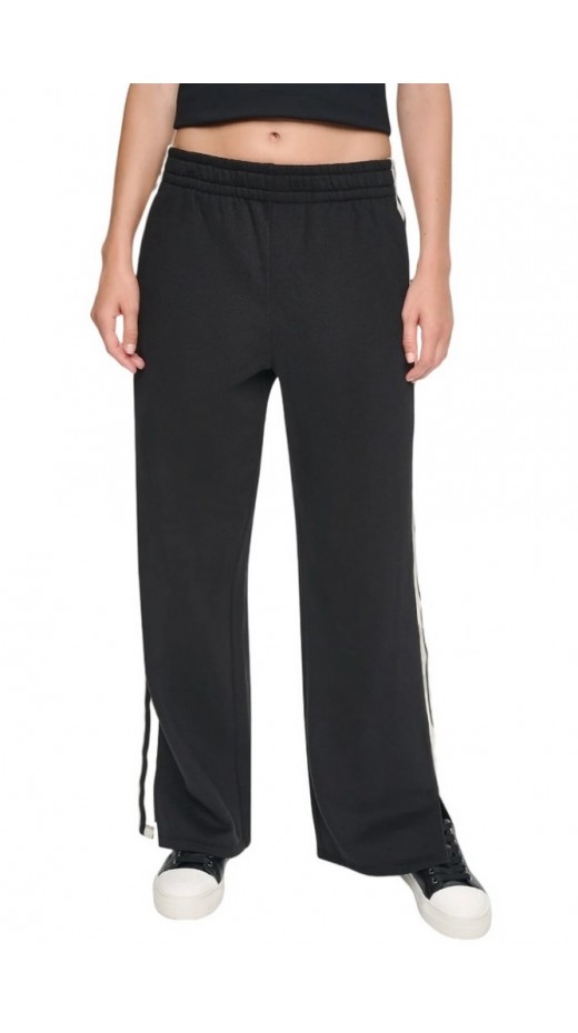 DKNY HIGH RISE STRAIGHT LEG TRACK PANT ΠΑΝΤΕΛΟΝΙ ΦΟΡΜΑ ΓΥΝΑΙΚΕΙΟ BLACK