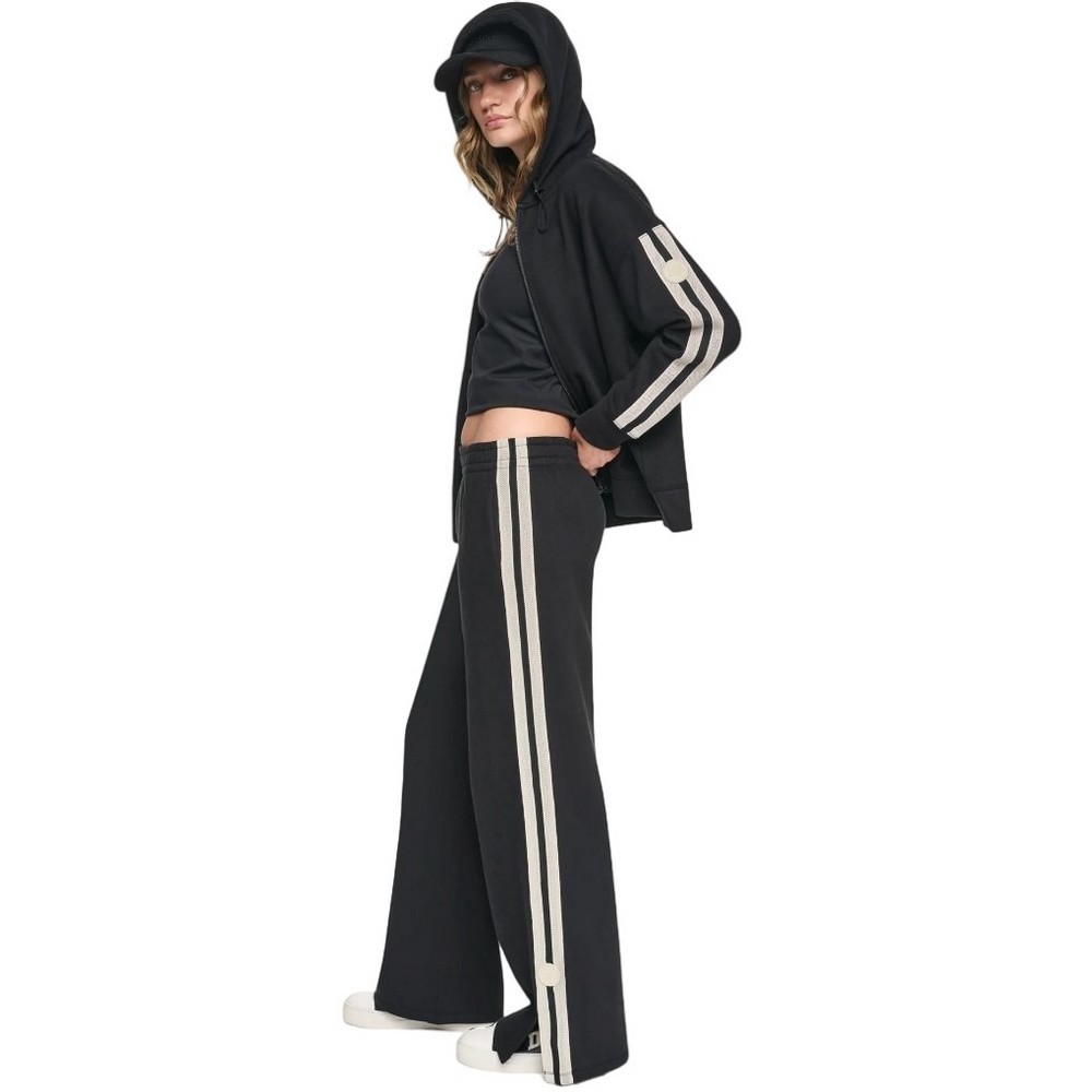 DKNY HIGH RISE STRAIGHT LEG TRACK PANT ΠΑΝΤΕΛΟΝΙ ΦΟΡΜΑ ΓΥΝΑΙΚΕΙΟ BLACK