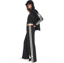 DKNY HIGH RISE STRAIGHT LEG TRACK PANT ΠΑΝΤΕΛΟΝΙ ΦΟΡΜΑ ΓΥΝΑΙΚΕΙΟ BLACK