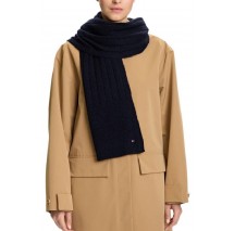 TOMMY HILFIGER FLAG FLUFFY SCARF ΚΑΣΚΟΛ ΓΥΝΑΙΚΕΙΟ BLACK
