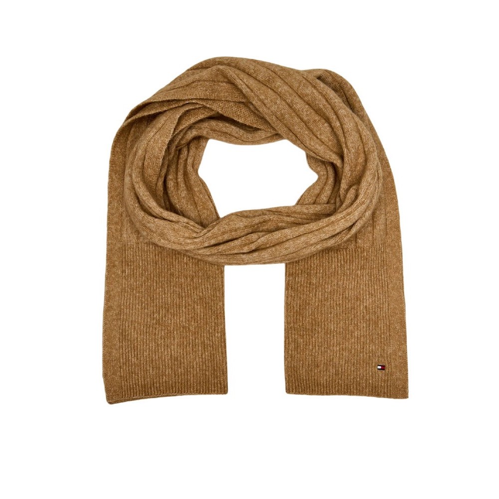 TOMMY HILFIGER FLAG FLUFFY SCARF ΚΑΣΚΟΛ ΓΥΝΑΙΚΕΙΟ BROWN