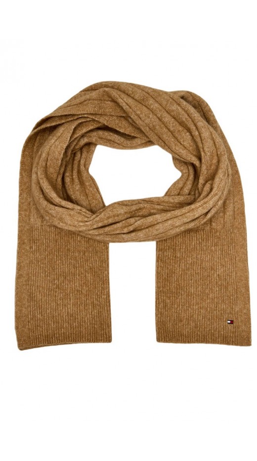 TOMMY HILFIGER FLAG FLUFFY SCARF ΚΑΣΚΟΛ ΓΥΝΑΙΚΕΙΟ BROWN
