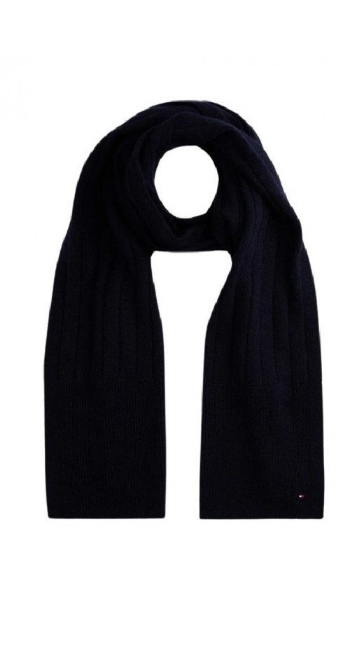 TOMMY HILFIGER FLAG FLUFFY SCARF ΚΑΣΚΟΛ ΓΥΝΑΙΚΕΙΟ BLACK