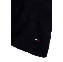 TOMMY HILFIGER FLAG FLUFFY SCARF ΚΑΣΚΟΛ ΓΥΝΑΙΚΕΙΟ BLACK