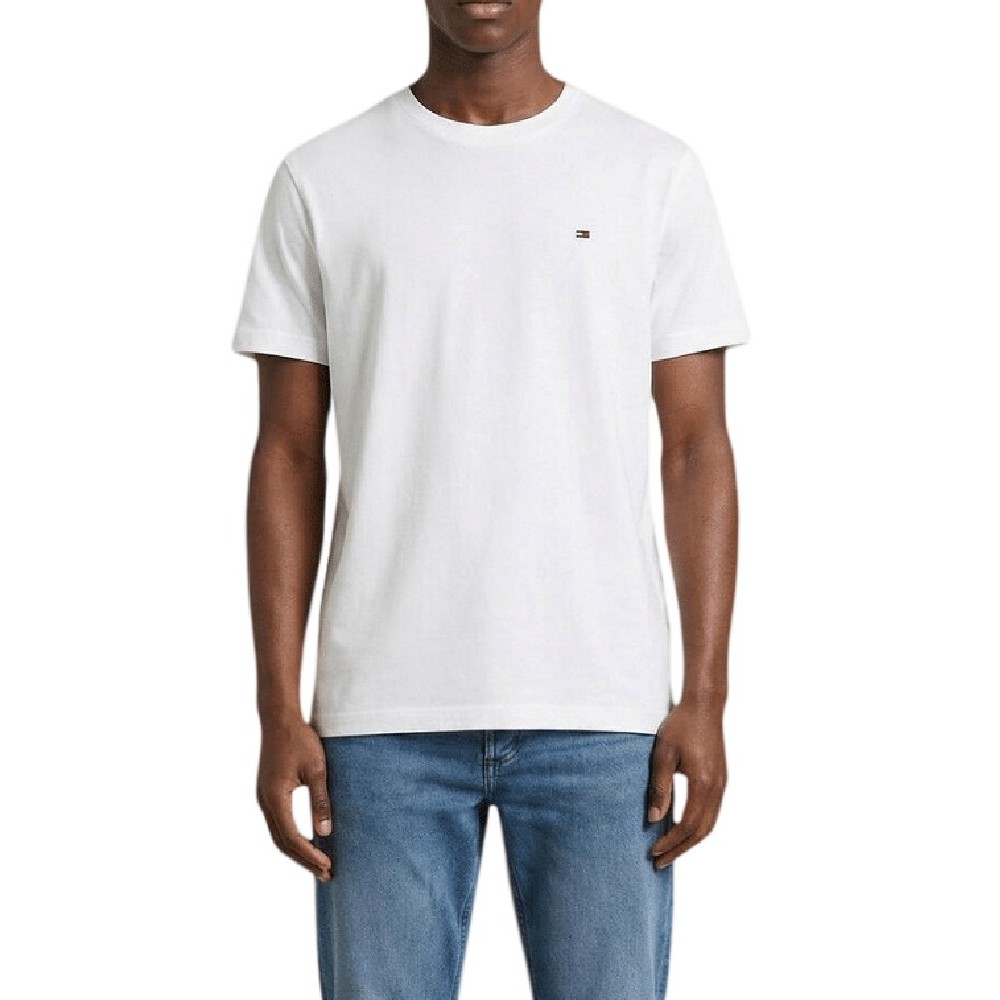 TOMMY JEANS REG SFLAG T-SHIRT ΜΠΛΟΥΖΑ ΑΝΔΡΙΚΗ ECRU