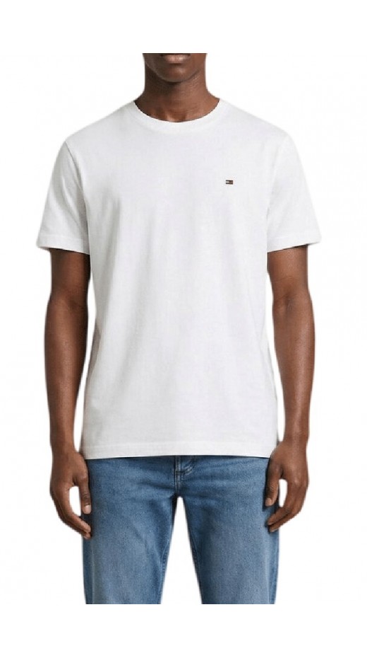 TOMMY JEANS REG SFLAG T-SHIRT ΜΠΛΟΥΖΑ ΑΝΔΡΙΚΗ ECRU