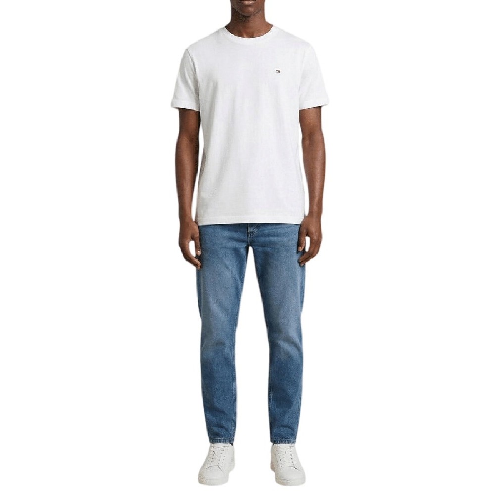 TOMMY JEANS REG SFLAG T-SHIRT ΜΠΛΟΥΖΑ ΑΝΔΡΙΚΗ ECRU