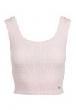CALVIN KLEIN JEANS SL WOVEN LABEL CABLE BRALETTE ΤΟΠ ΠΛΕΚΤΟ ΓΥΝΑΙΚΕΙΟ PINK