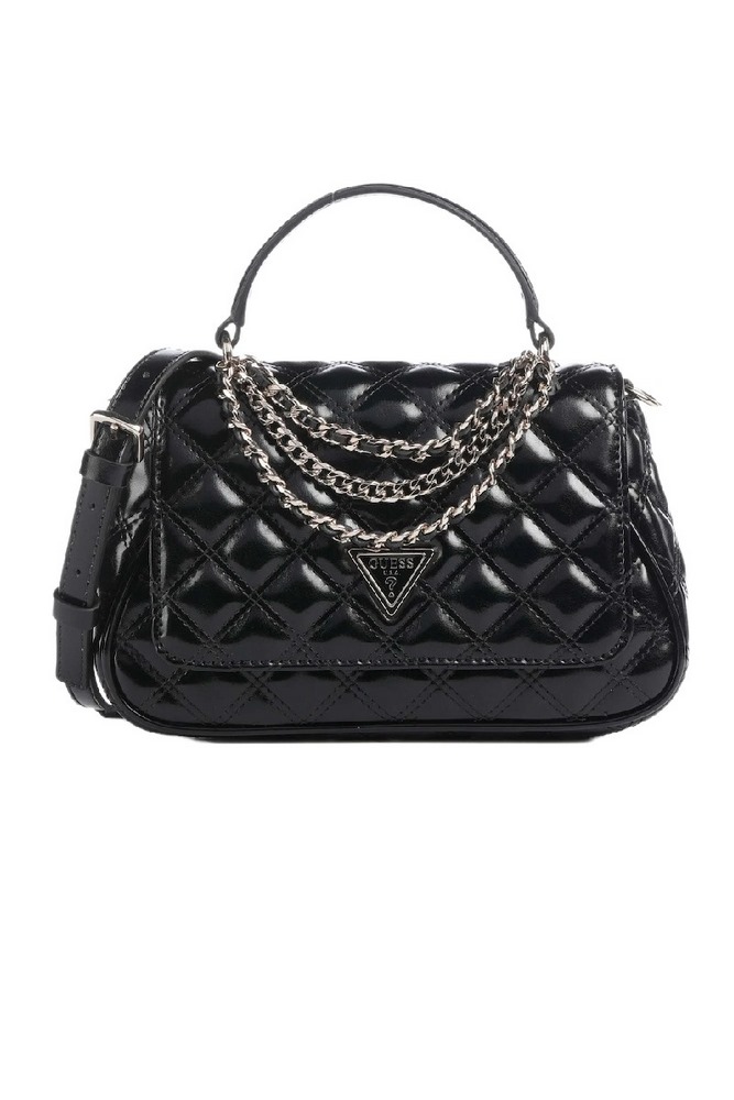GUESS GIULLY II TOP HANDLE FLAP ΤΣΑΝΤΑ ΓΥΝΑΙΚΕΙΑ BLACK