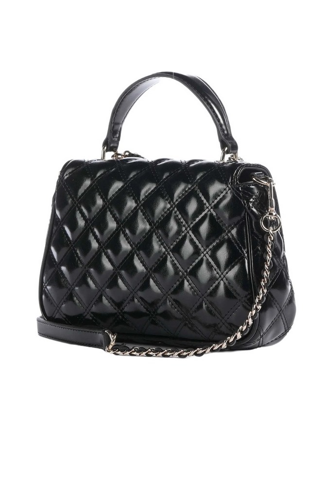 GUESS GIULLY II TOP HANDLE FLAP ΤΣΑΝΤΑ ΓΥΝΑΙΚΕΙΑ BLACK