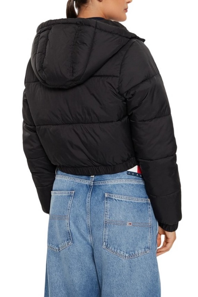 TOMMY JEANS  CRP HOODED PUFFER ΜΠΟΥΦΑΝ ΓΥΝΑΙΚΕΙΟ BLACK