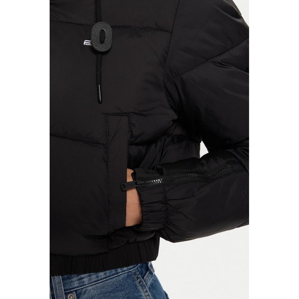 TOMMY JEANS  CRP HOODED PUFFER ΜΠΟΥΦΑΝ ΓΥΝΑΙΚΕΙΟ BLACK