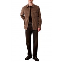 CALVIN KLEIN JEANS LS CORDUROY POCKET RELAXED SHIRT ΜΠΟΥΦΑΝ ΑΝΔΡΙΚΟ BROWN