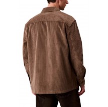 CALVIN KLEIN JEANS LS CORDUROY POCKET RELAXED SHIRT ΜΠΟΥΦΑΝ ΑΝΔΡΙΚΟ BROWN