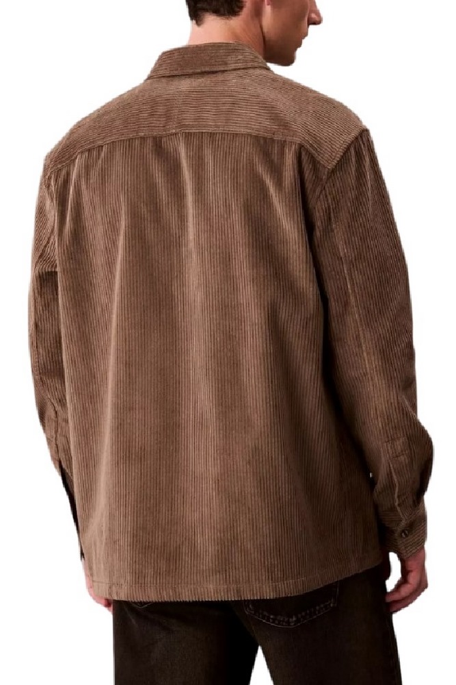 CALVIN KLEIN JEANS LS CORDUROY POCKET RELAXED SHIRT ΜΠΟΥΦΑΝ ΑΝΔΡΙΚΟ BROWN