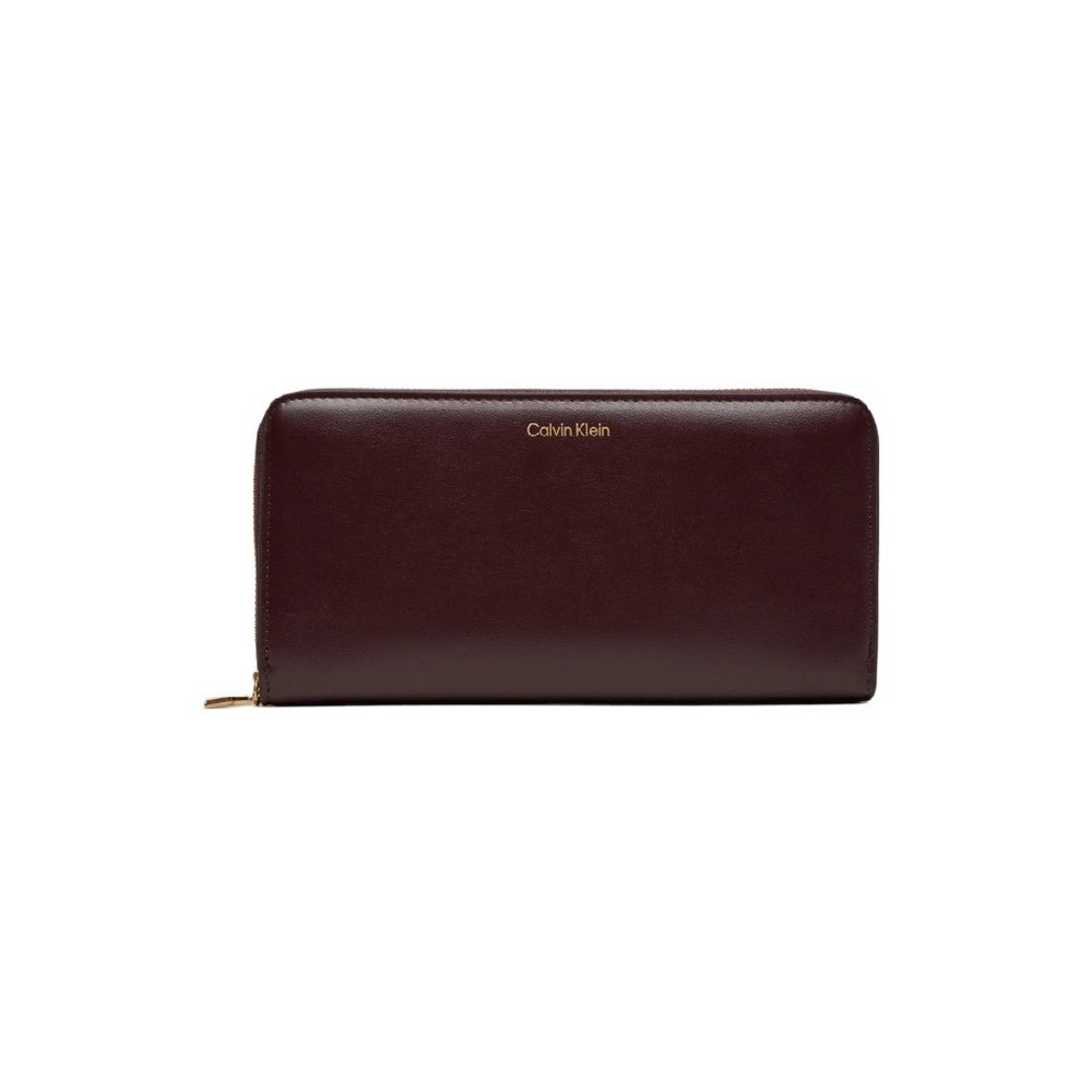 CALVIN KLEIN  PULLER LARGE ZIP AROUND ΠΟΡΤΟΦΟΛΙ ΓΥΝΑΙΚΕΙΟ WINE