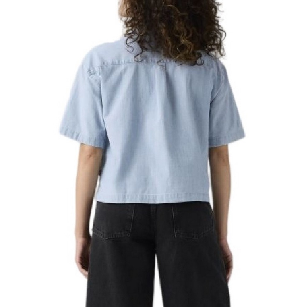 LEVIS HARLIE CROPPED SHIRT FLAT FINISH ΤΖΙΝ ΠΟΥΚΑΜΙΣΟ ΓΥΝΑΙΚΕΙΟ MED INDIGO