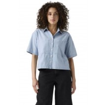 LEVIS HARLIE CROPPED SHIRT FLAT FINISH ΤΖΙΝ ΠΟΥΚΑΜΙΣΟ ΓΥΝΑΙΚΕΙΟ MED INDIGO