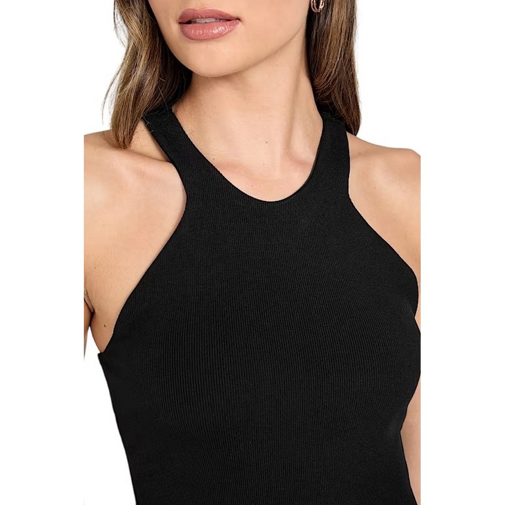 GUESS NAT RIB BRA TANK ΤΟΠ ΓΥΝΑΙΚΕΙΟ BLACK
