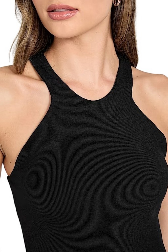 GUESS NAT RIB BRA TANK ΤΟΠ ΓΥΝΑΙΚΕΙΟ BLACK