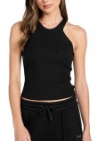 GUESS NAT RIB BRA TANK ΤΟΠ ΓΥΝΑΙΚΕΙΟ BLACK