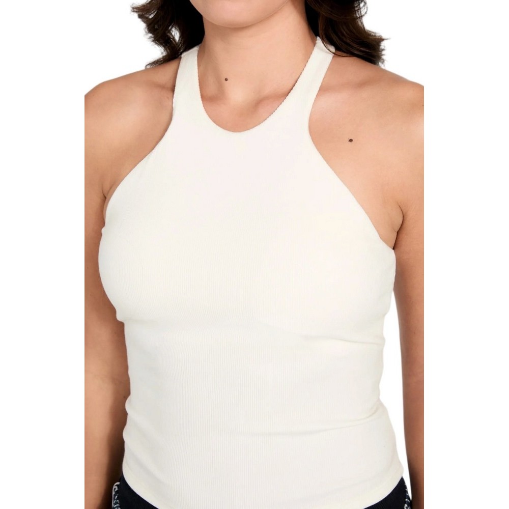 GUESS NAT RIB BRA TANK ΤΟΠ ΓΥΝΑΙΚΕΙΟ WHITE