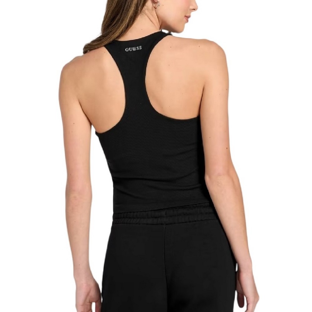 GUESS NAT RIB BRA TANK ΤΟΠ ΓΥΝΑΙΚΕΙΟ BLACK
