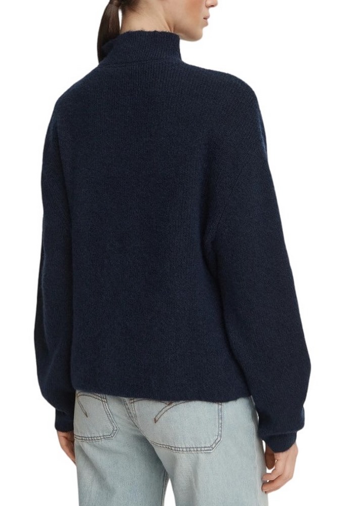 TOMMY JEANS MOCKNECK BADGE SWEATER EXT ΜΠΛΟΥΖΑ ΠΛΕΚΤΗ ΓΥΝΑΙΚΕΙΑ NAVY