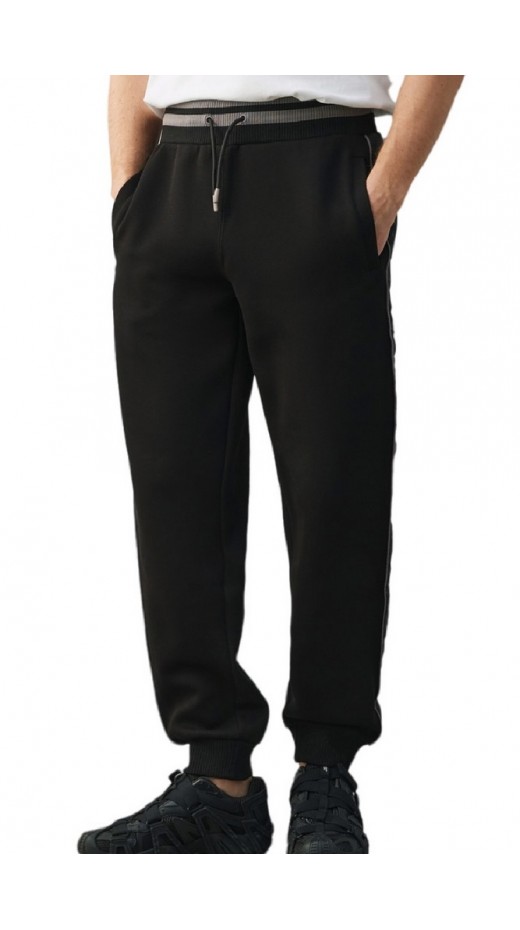 GUESS FINLO CUFFED PANT ΦΟΡΜΑ ΠΑΝΤΕΛΟΝΙ ΑΝΔΡΙΚΟ BLACK