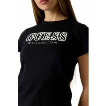 GUESS KETTY CN T-SHIRT ΜΠΛΟΥΖΑ ΓΥΝΑΙΚΕΙΑ BLACK