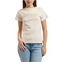 GUESS KETTY CN T-SHIRT ΜΠΛΟΥΖΑ ΓΥΝΑΙΚΕΙΑ OFF WHITE