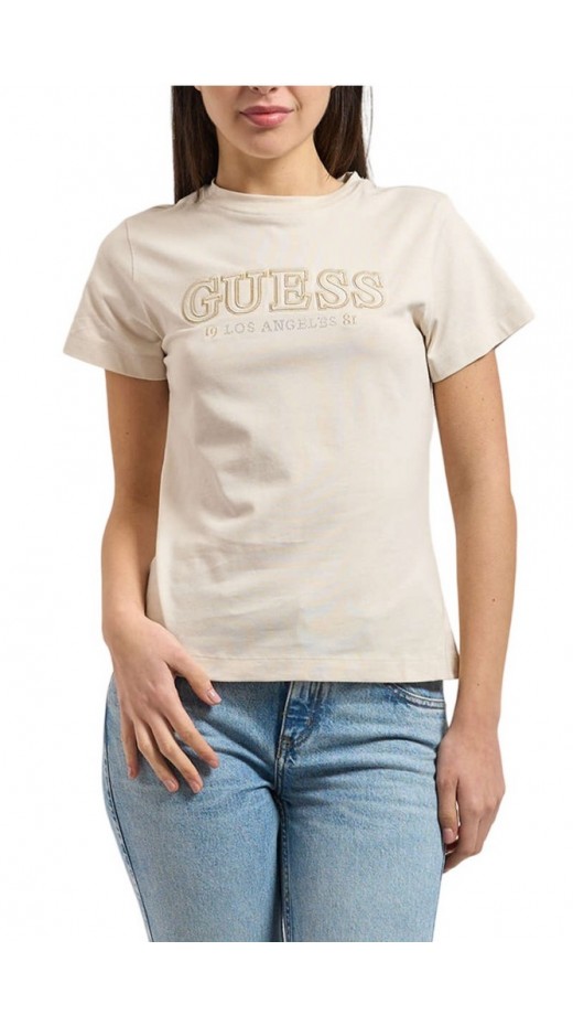 GUESS KETTY CN T-SHIRT ΜΠΛΟΥΖΑ ΓΥΝΑΙΚΕΙΑ OFF WHITE