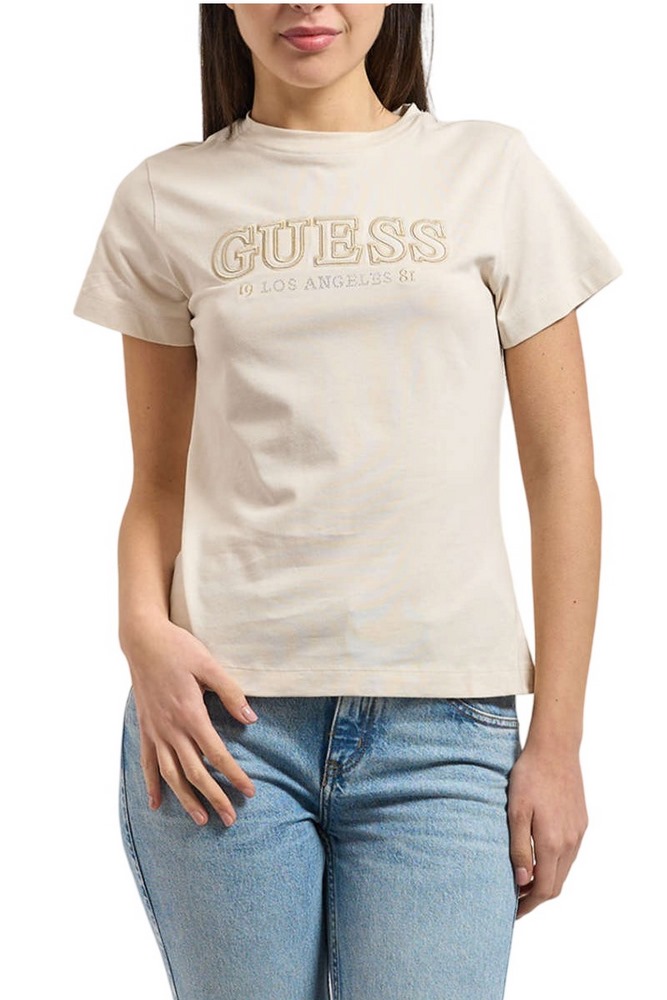 GUESS KETTY CN T-SHIRT ΜΠΛΟΥΖΑ ΓΥΝΑΙΚΕΙΑ OFF WHITE