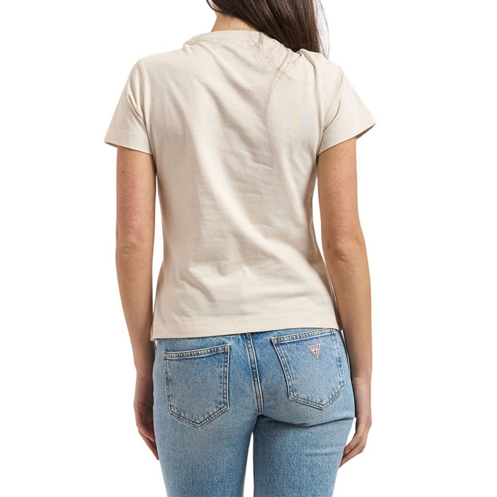 GUESS KETTY CN T-SHIRT ΜΠΛΟΥΖΑ ΓΥΝΑΙΚΕΙΑ OFF WHITE