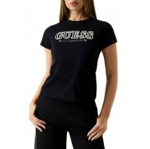 GUESS KETTY CN T-SHIRT ΜΠΛΟΥΖΑ ΓΥΝΑΙΚΕΙΑ BLACK