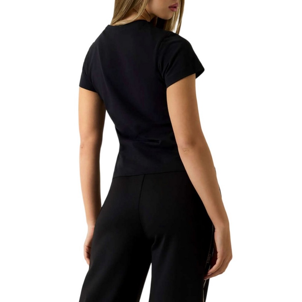 GUESS KETTY CN T-SHIRT ΜΠΛΟΥΖΑ ΓΥΝΑΙΚΕΙΑ BLACK