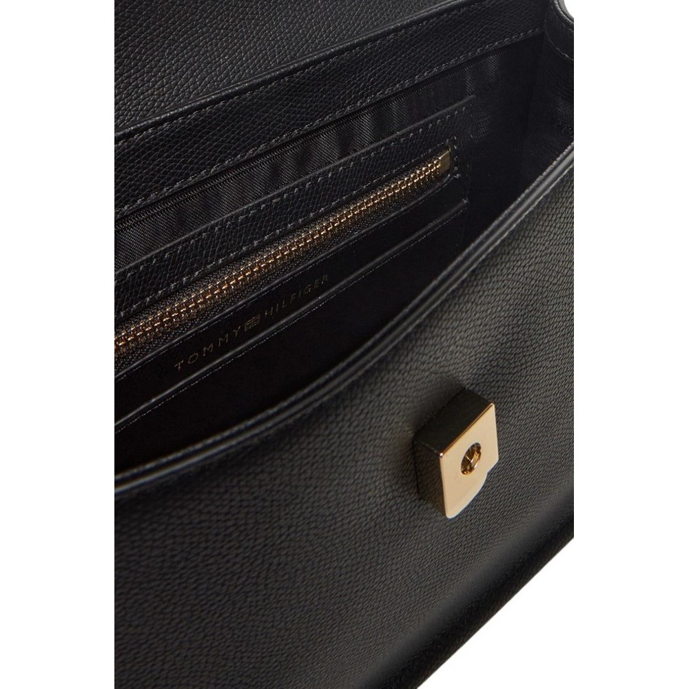 TOMMY HILFIGER ETERNITY MINI SATCHEL ΤΣΑΝΤΑ ΓΥΝΑΙΚΕΙΑ BLACK