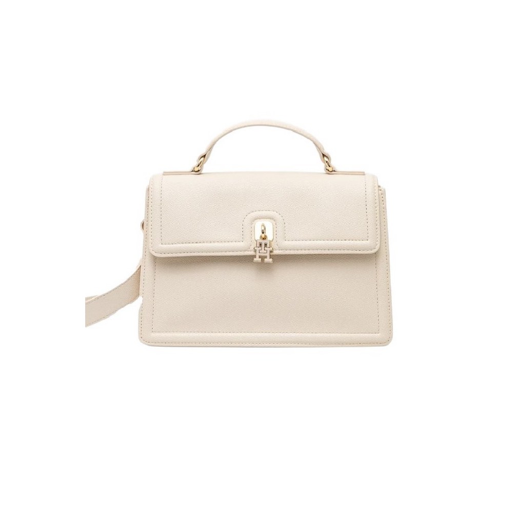 TOMMY HILFIGER ETERNITY MINI SATCHEL ΤΣΑΝΤΑ ΓΥΝΑΙΚΕΙΑ OFF WHITE
