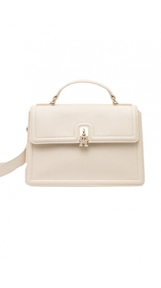 TOMMY HILFIGER ETERNITY MINI SATCHEL ΤΣΑΝΤΑ ΓΥΝΑΙΚΕΙΑ OFF WHITE