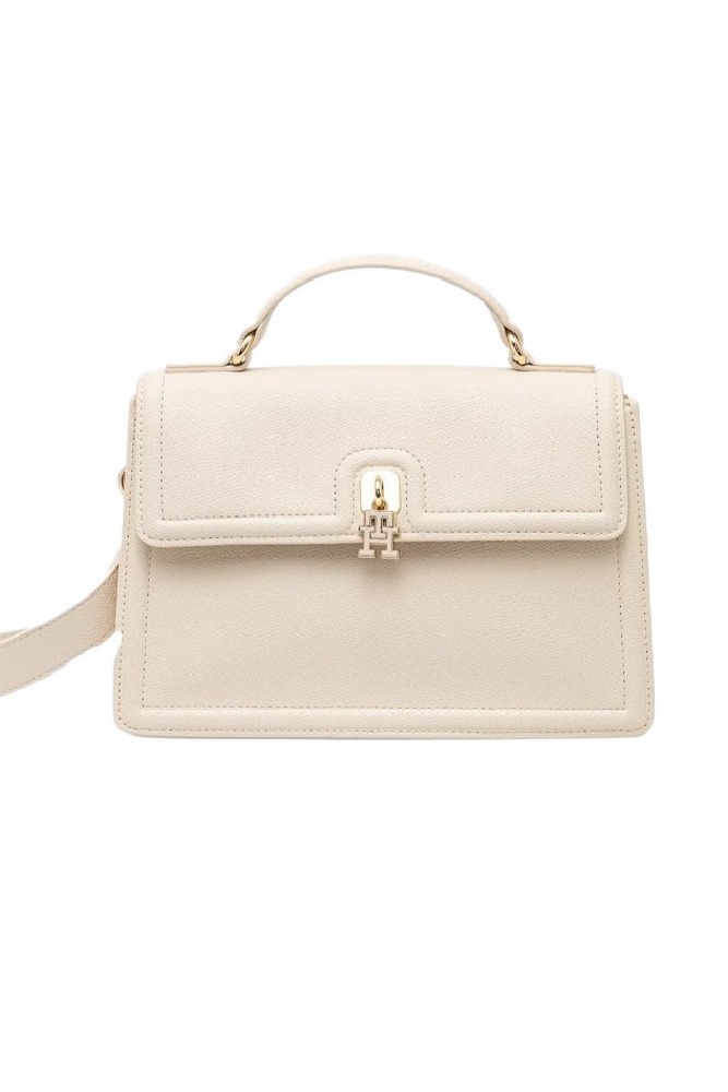 TOMMY HILFIGER ETERNITY MINI SATCHEL ΤΣΑΝΤΑ ΓΥΝΑΙΚΕΙΑ OFF WHITE