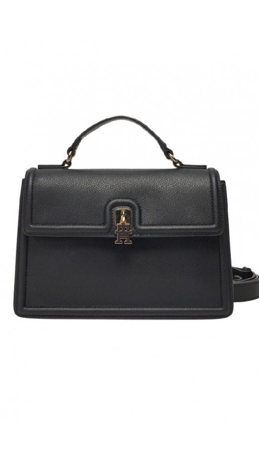TOMMY HILFIGER ETERNITY MINI SATCHEL ΤΣΑΝΤΑ ΓΥΝΑΙΚΕΙΑ BLACK