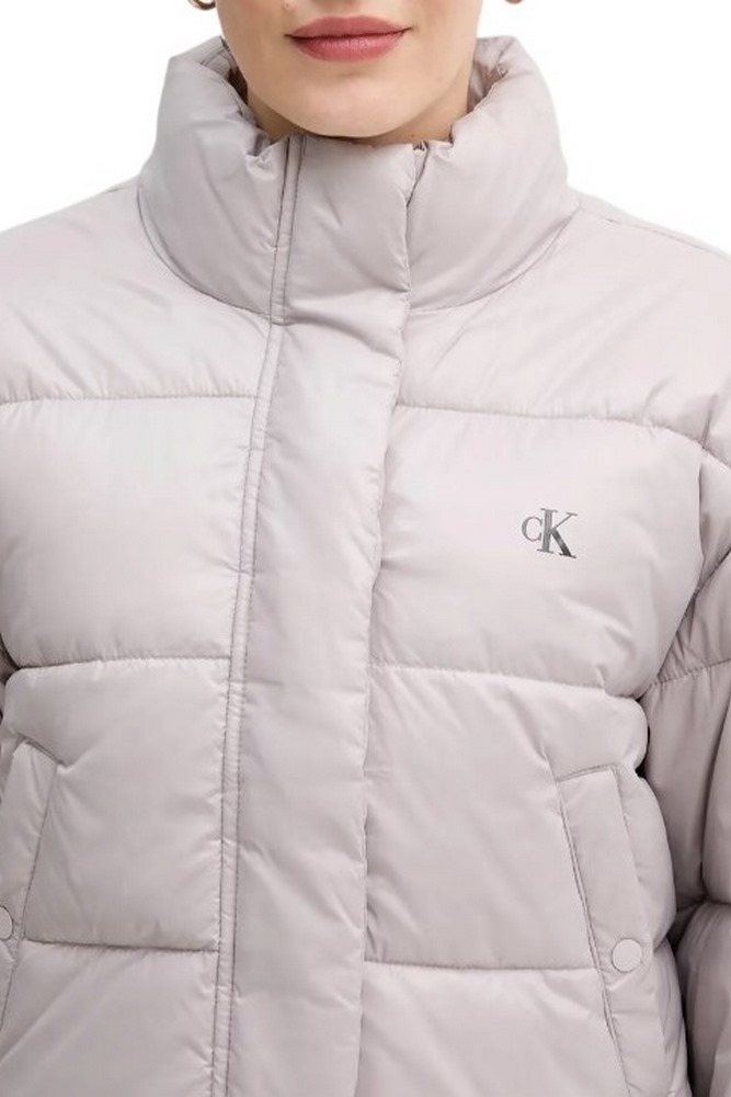 CALVIN KLEIN JEANS CROP PUFFER JACKET ΜΠΟΥΦΑΝ ΓΥΝΑΙΚΕΙΟ GREY
