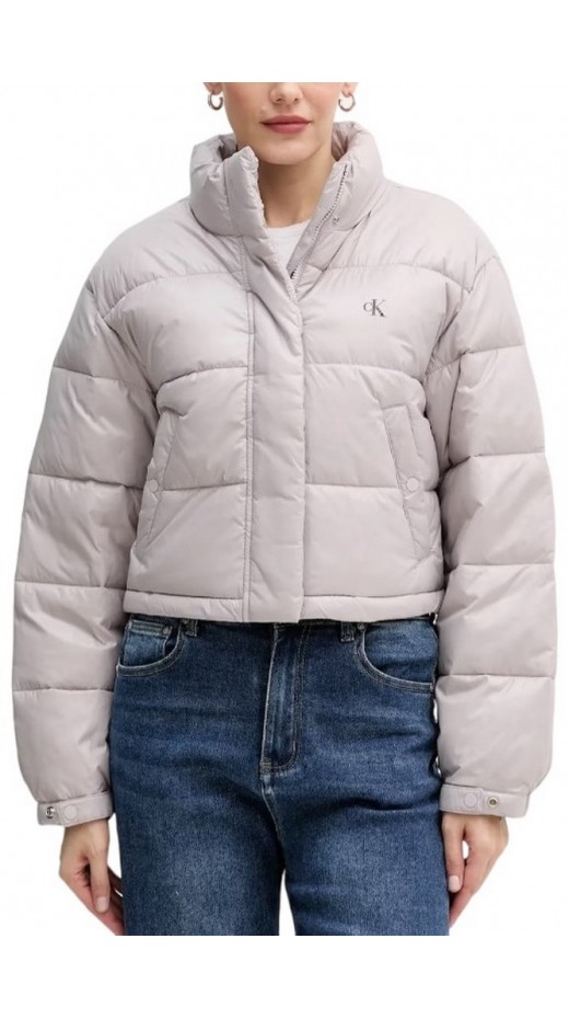 CALVIN KLEIN JEANS CROP PUFFER JACKET ΜΠΟΥΦΑΝ ΓΥΝΑΙΚΕΙΟ GREY