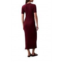 CALVIN KLEIN JEANS MODAL RIB SS DRESS ΦΟΡΕΜΑ ΓΥΝΑΙΚΕΙΟ BORDEAUX
