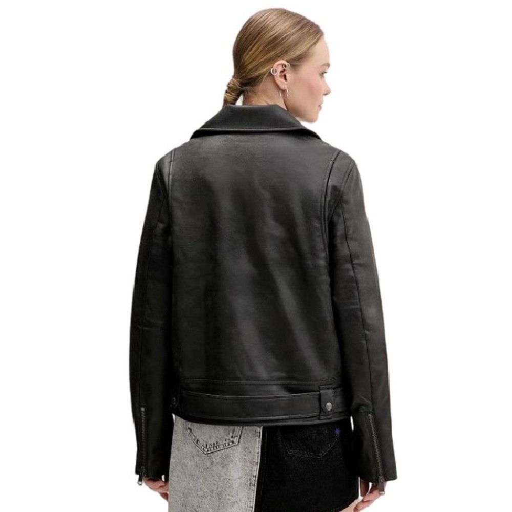 TOMMY JEANS OVS PU BIKER JACKET EXT ΜΠΟΥΦΑΝ ΓΥΝΑΙΚΕΙΟ BLACK