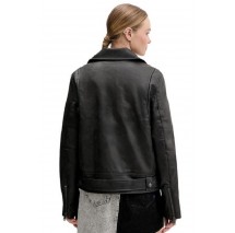 TOMMY JEANS OVS PU BIKER JACKET EXT ΜΠΟΥΦΑΝ ΓΥΝΑΙΚΕΙΟ BLACK