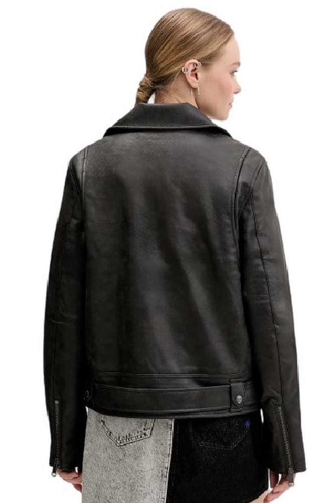 TOMMY JEANS OVS PU BIKER JACKET EXT ΜΠΟΥΦΑΝ ΓΥΝΑΙΚΕΙΟ BLACK