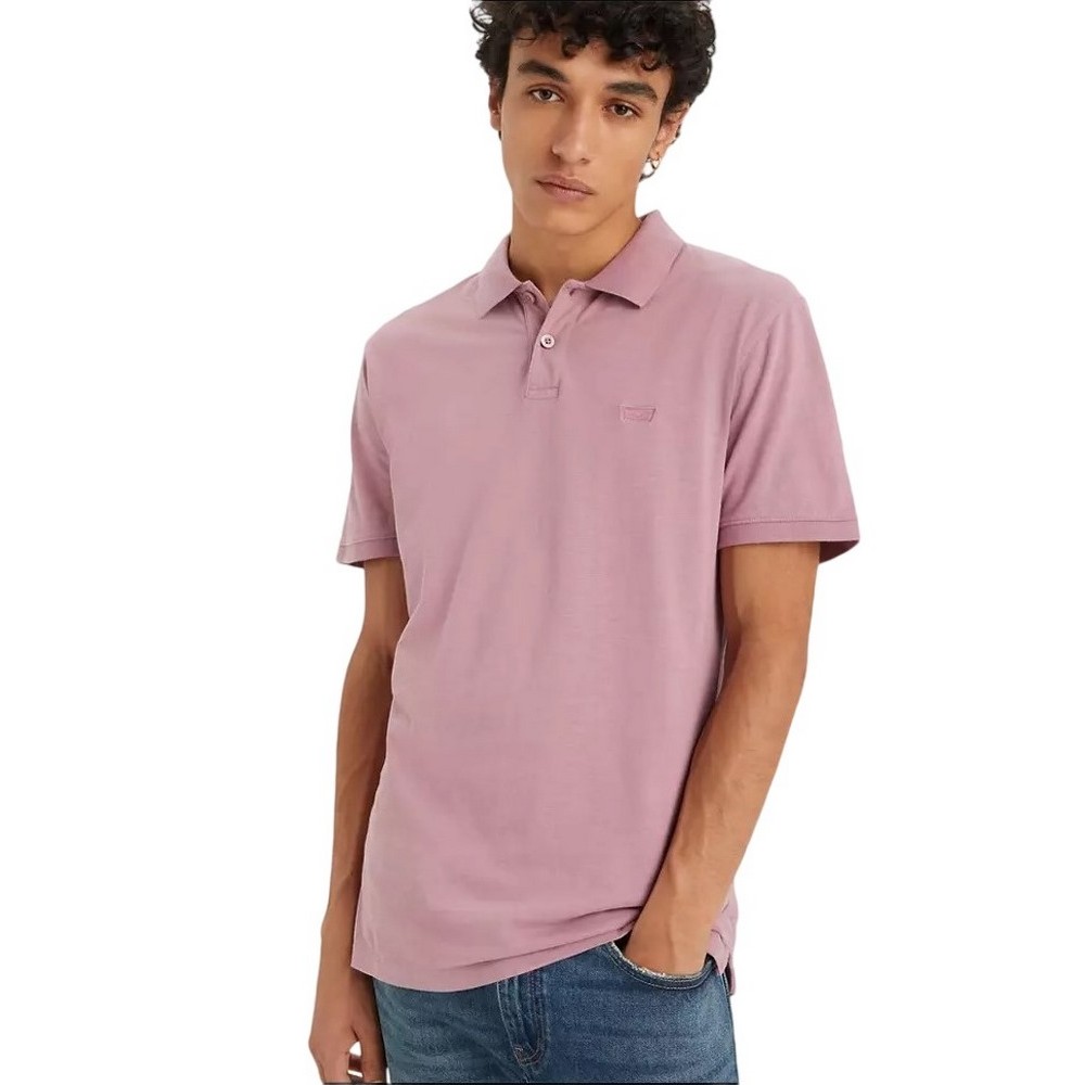 LEVI'S SLIM HOUSEMARK POLO T-SHIRT ΜΠΛΟΥΖΑ ΑΝΔΡΙΚΗ PURPLE