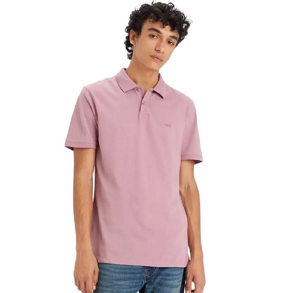 LEVI'S SLIM HOUSEMARK POLO T-SHIRT ΜΠΛΟΥΖΑ ΑΝΔΡΙΚΗ PURPLE